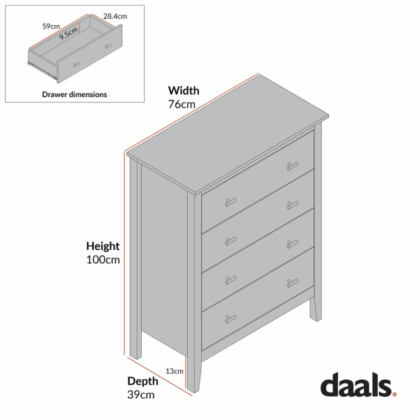mironel Olive Grove 4-Drawer Chest – Elegant Oakham Storage - Image 3