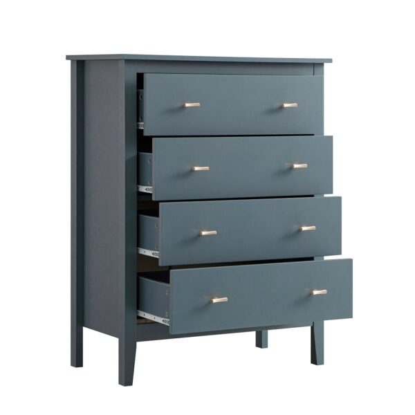 mironel Stormy Blue 4-Drawer Chest – Stylish Oakham Storage - Image 4