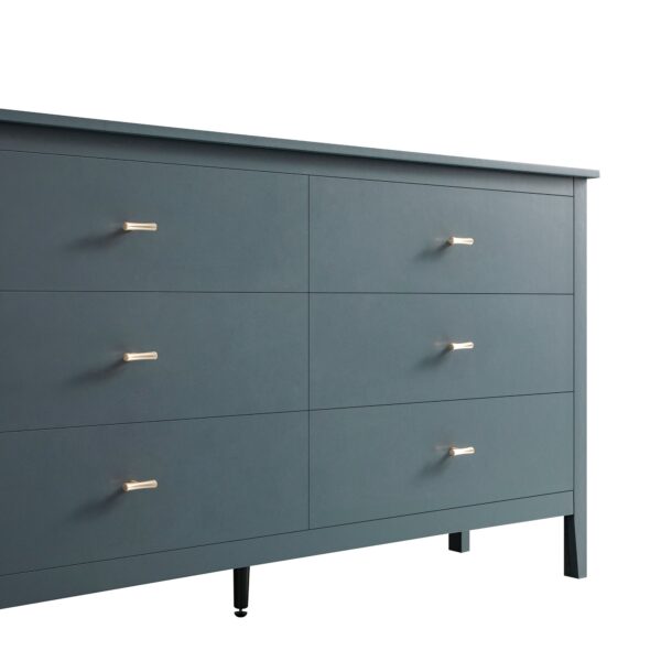 mironel Stormy Blue 6-Drawer Chest – Oakham Stylish Storage Solution - Image 7