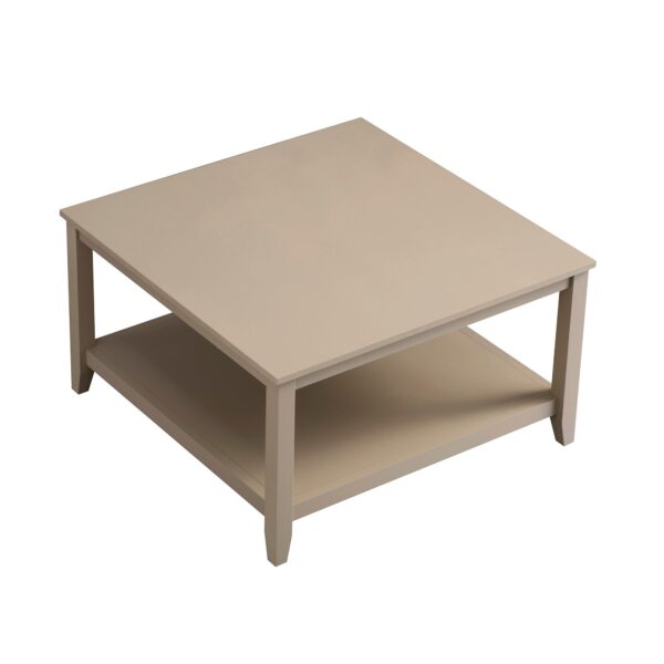 mironel Deep Greige 80cm Square Coffee Table – Oakham Modern Centerpiece - Image 4