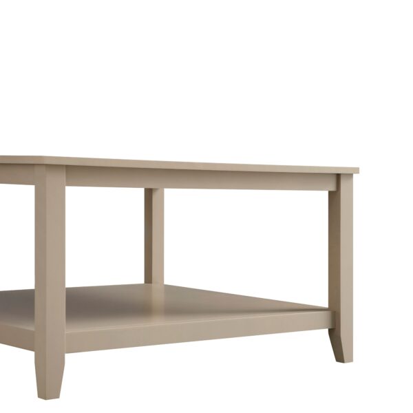 mironel Deep Greige 80cm Square Coffee Table – Oakham Modern Centerpiece - Image 5