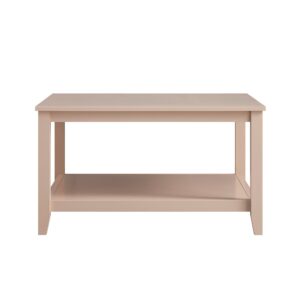 mironel Nude Pink 80cm Square Coffee Table – Oakham Chic Centerpiece