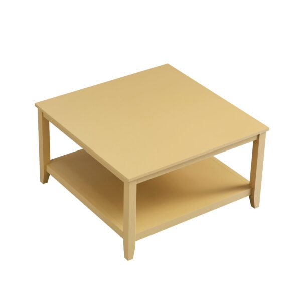 mironel Rattan Yellow 80cm Square Coffee Table – Oakham Stylish Centerpiece - Image 4