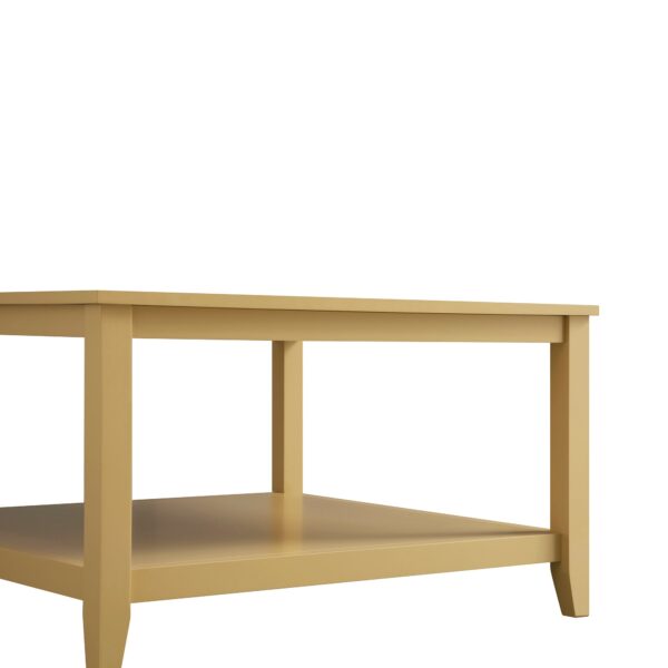 mironel Rattan Yellow 80cm Square Coffee Table – Oakham Stylish Centerpiece - Image 5