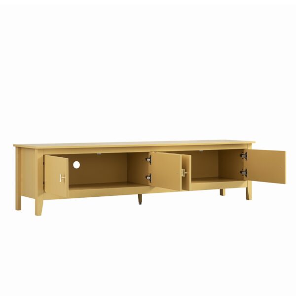 mironel Rattan Yellow 180cm Wide TV Unit – Oakham Entertainment Center - Image 5