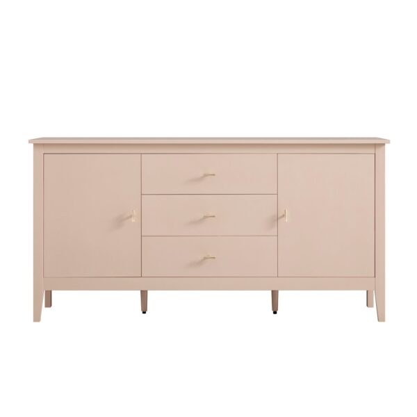 mironel Nude Pink Wide Sideboard with Drawers – Oakham Elegant Storage Solution