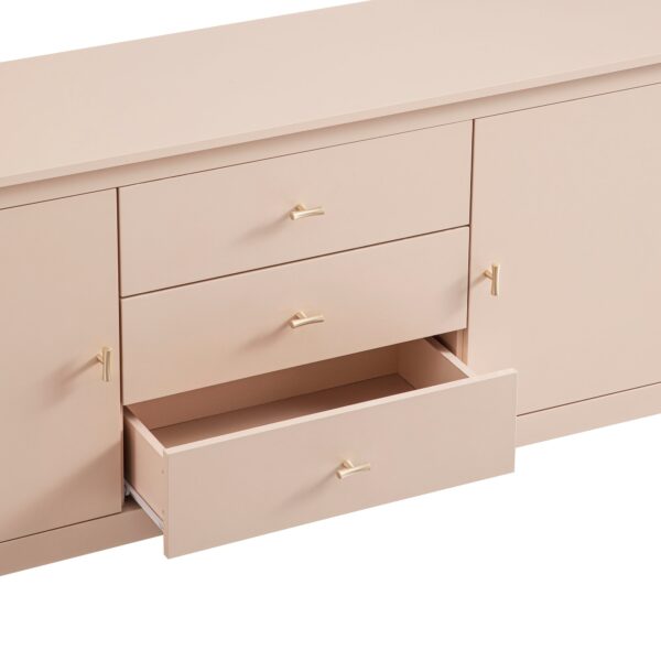 mironel Nude Pink Wide Sideboard with Drawers – Oakham Elegant Storage Solution - Image 9