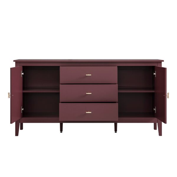 mironel Wild Cherry Wide Sideboard with Drawers – Oakham Stylish Storage Solution - Image 11