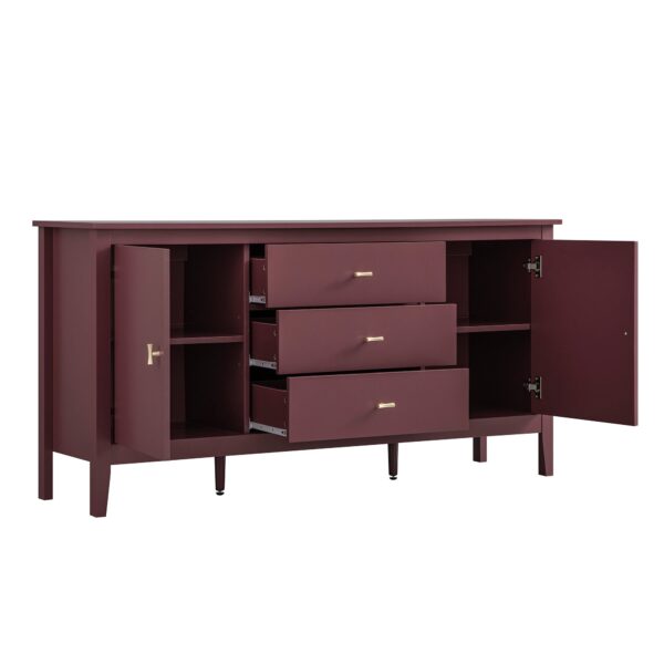 mironel Wild Cherry Wide Sideboard with Drawers – Oakham Stylish Storage Solution - Image 12