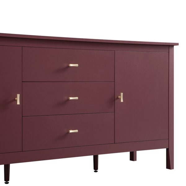 mironel Wild Cherry Wide Sideboard with Drawers – Oakham Stylish Storage Solution - Image 16