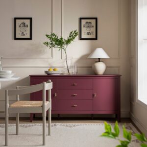 mironel Wild Cherry Wide Sideboard with Drawers – Oakham Stylish Storage Solution
