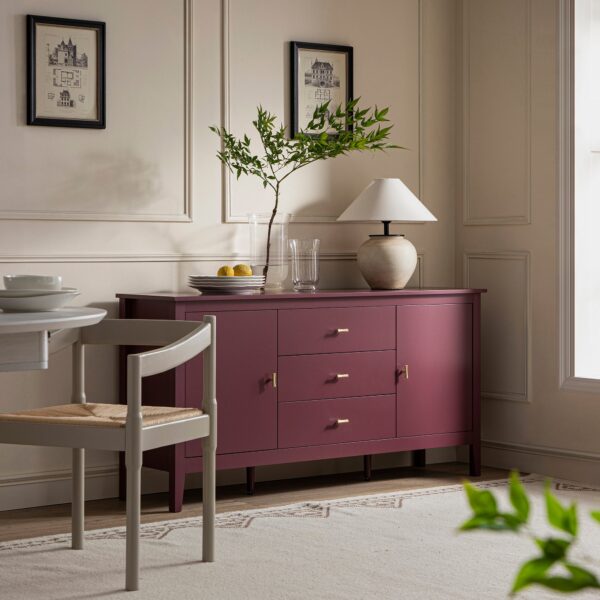 mironel Wild Cherry Wide Sideboard with Drawers – Oakham Stylish Storage Solution - Image 2