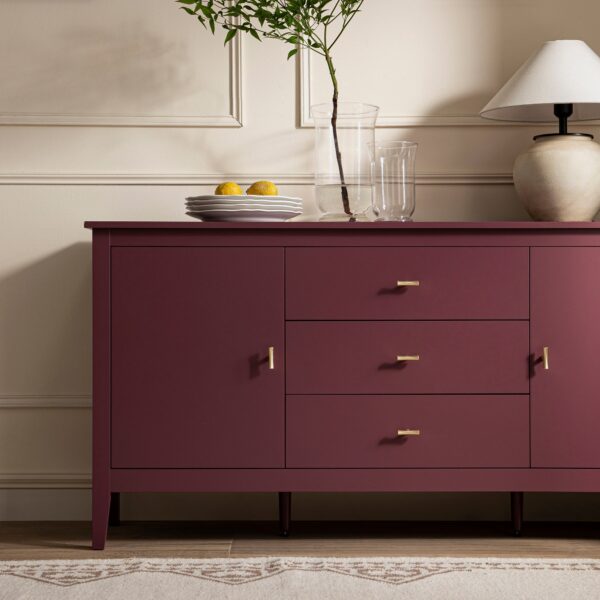 mironel Wild Cherry Wide Sideboard with Drawers – Oakham Stylish Storage Solution - Image 4
