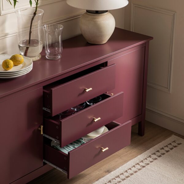 mironel Wild Cherry Wide Sideboard with Drawers – Oakham Stylish Storage Solution - Image 6