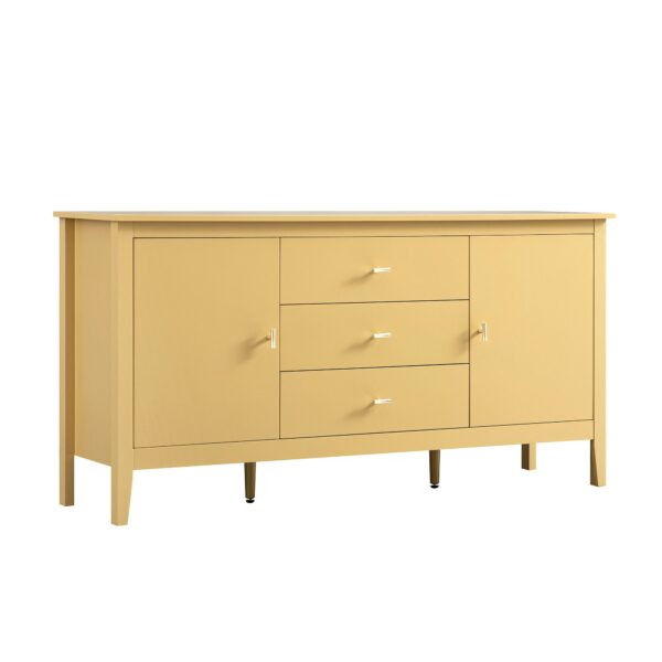 mironel Rattan Yellow Wide Sideboard with Drawers – Oakham Bright Storage Solution - Image 2
