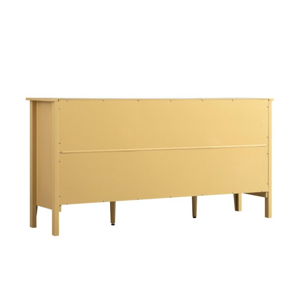 mironel Rattan Yellow Wide Sideboard with Drawers – Oakham Bright Storage Solution - Image 7