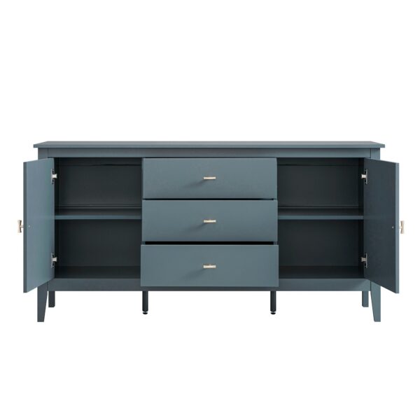mironel Stormy Blue Wide Sideboard with Drawers – Oakham Modern Storage Solution - Image 12