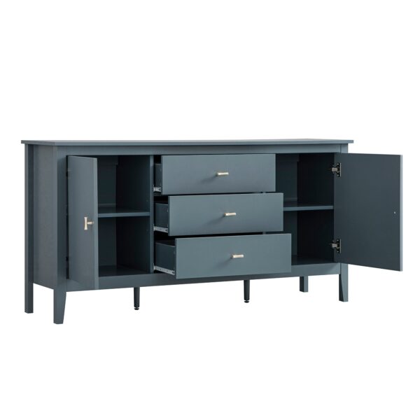 mironel Stormy Blue Wide Sideboard with Drawers – Oakham Modern Storage Solution - Image 13
