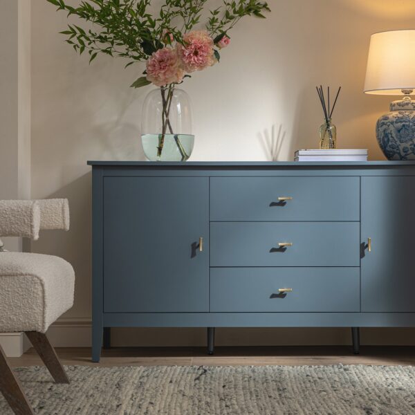 mironel Stormy Blue Wide Sideboard with Drawers – Oakham Modern Storage Solution - Image 5