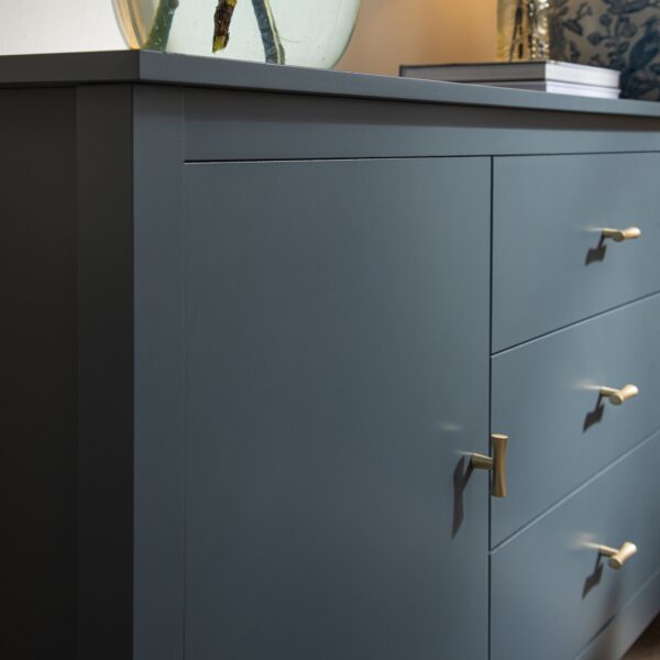 mironel Stormy Blue Wide Sideboard with Drawers – Oakham Modern Storage Solution - Image 8