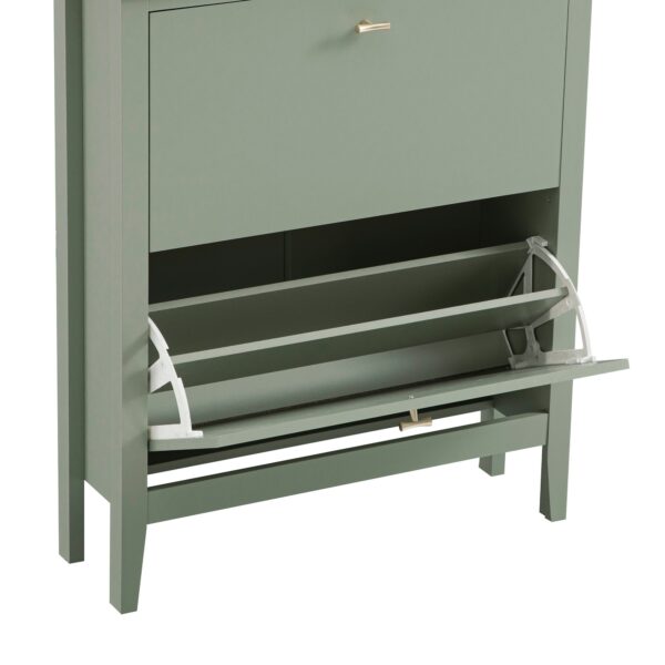 mironel Desert Sage 2-Tier Shoe Cabinet – Compact Oakham Organizer - Image 8