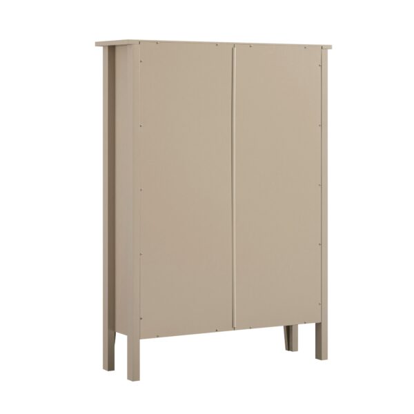 mironel Deep Greige 2-Tier Shoe Cabinet with Top Drawer – Oakham Storage Solution - Image 6